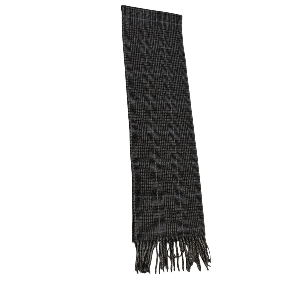 Polo Ralph Lauren Men's Plaid‎ Scarf Virgin Wool Nylon Blend Made in Italy